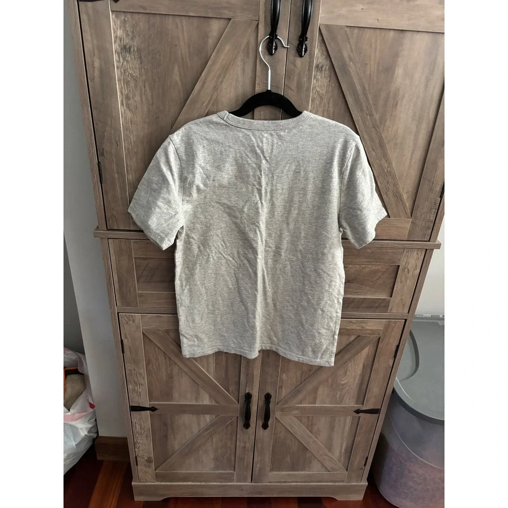 Gap Kids Disney Mickey Mouse Graphic T-Shirt Gray Heather Logo Crewneck Size L